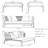 Braided Rope Patio Sofa Set 5 - Person Patio Conversation Sets with Cushions