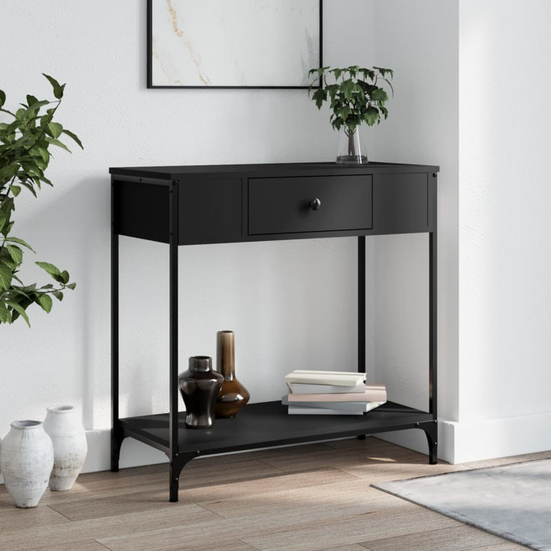 Console Table, Black, 75cm H x 75cm W x 34.5cm D