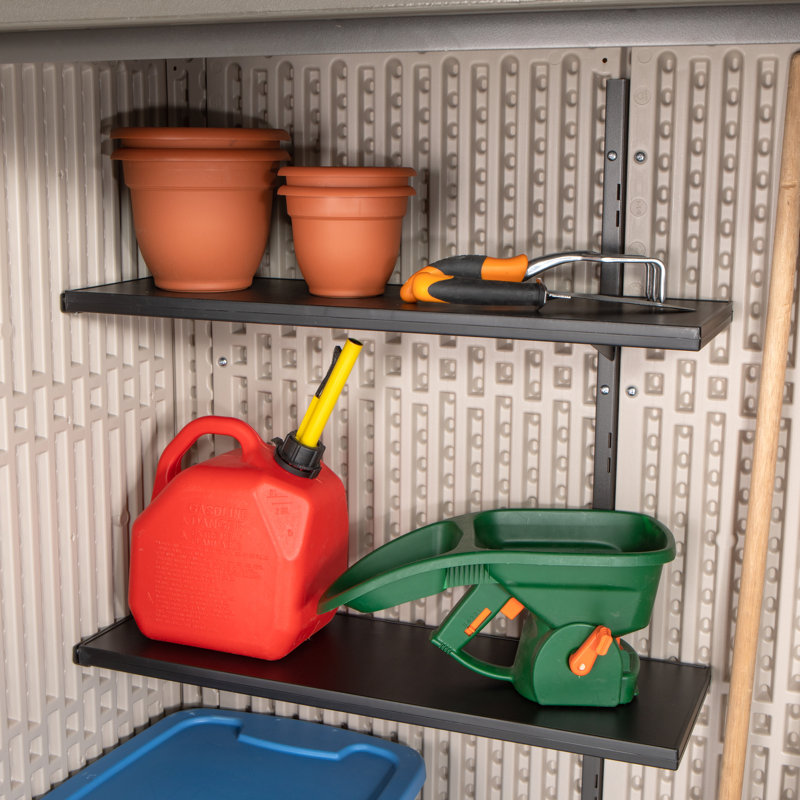 53 Cubic Feet High-Density Polyethylene (Plastic) Steel Reinforced Outdoor Storage Shed
