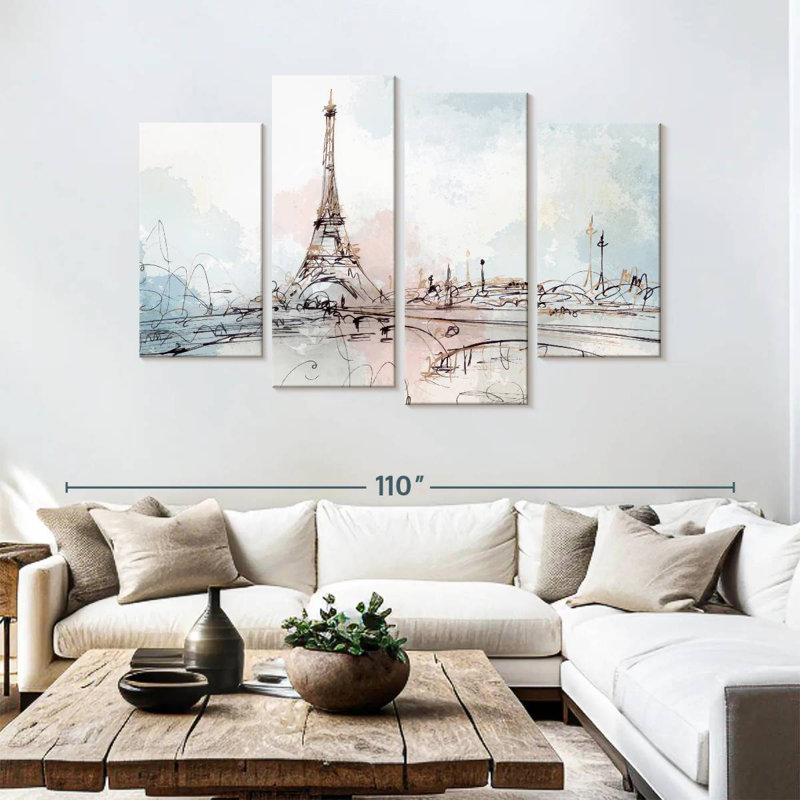Nicci rougissant Paris, H 54 po x l 84 po