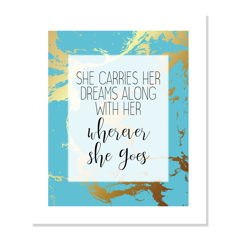 «Whereever she goes», art encadré, H 24 po x l 20 po x P 1 po, Papier