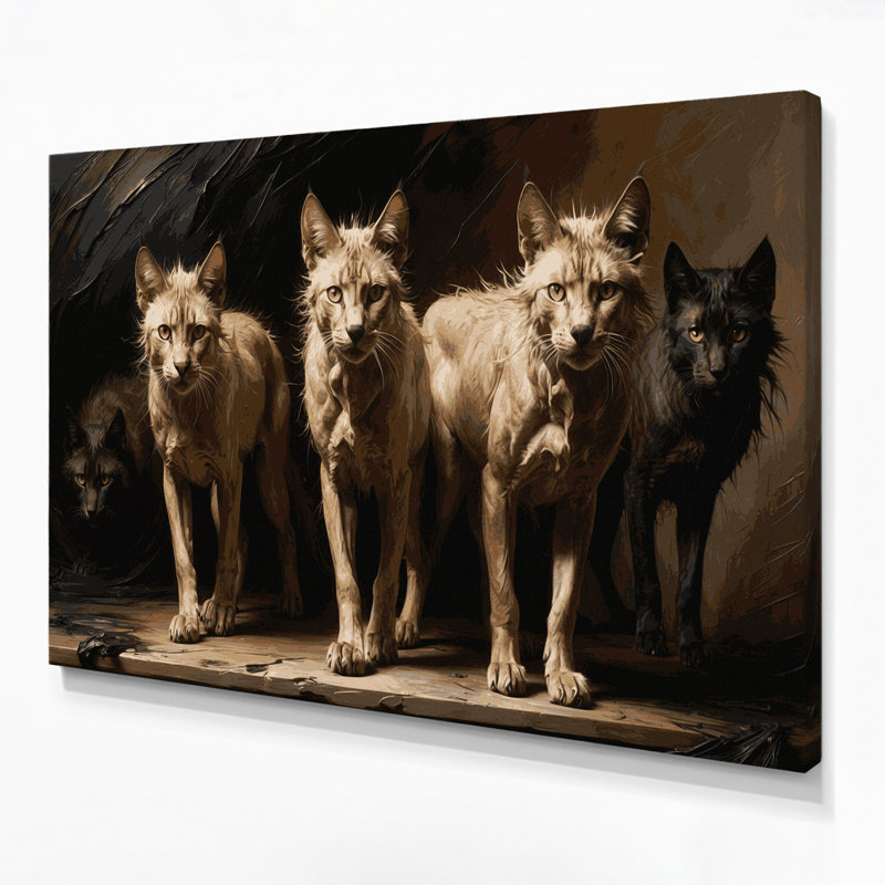 «Cats Lykoi Brown», art mural sur toile, H 11 po x l 14 po