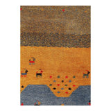 Canvello Hand Knotted Blue Gabbeh Rugs - 6' X 9'