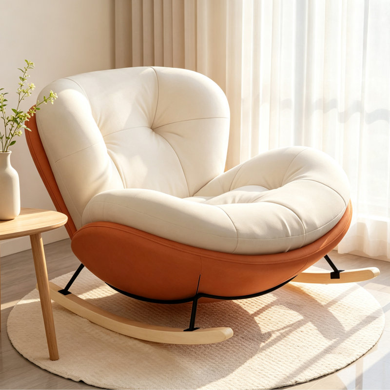 Chaise berçante Modern, Orange
