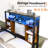 Floating Bed Frame With Charging Station, LED Bed Frame With Storage Headboard-445040598