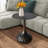 Elivra Iron Top End Table