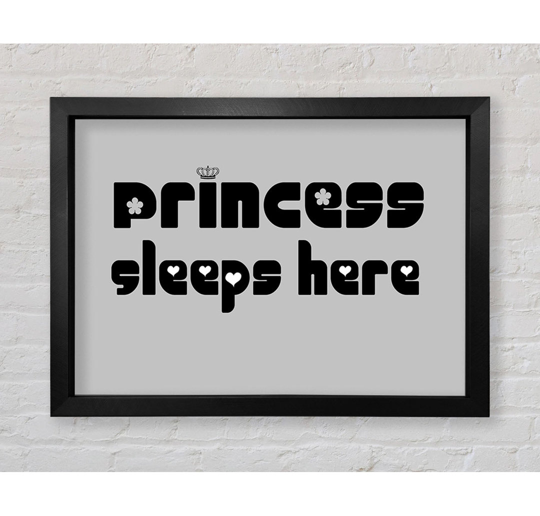 Princesss Sleeps Here 2 Range - Einzelne Bilderrahmen Kunstdrucke