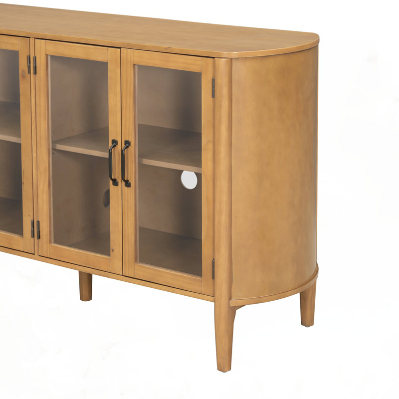 Armoire de rangement avec 4 portes, Naturel