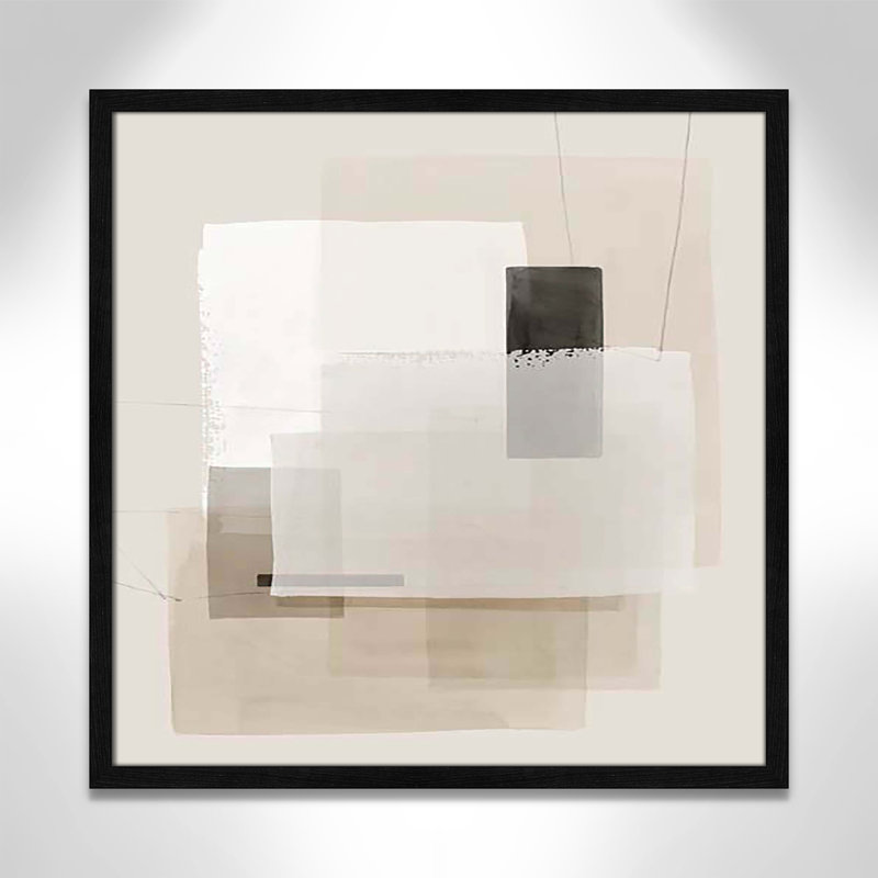 «Mystical Momentum II» par Hazel J, H 23,5 po x l 23,5 po x P 1,25 po, Cadre noir mince