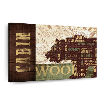 Rustic Bear Cabin, reproduction sur toile