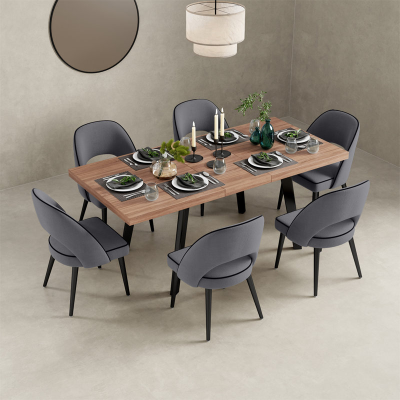 Desta 6 - Person Dining Set, Grey