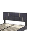 Grand lit plateforme tapissier avec système de rangement hydraulique