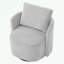 Fauteuil d'appoint pivotant en chenille avec base en métal-1071170700