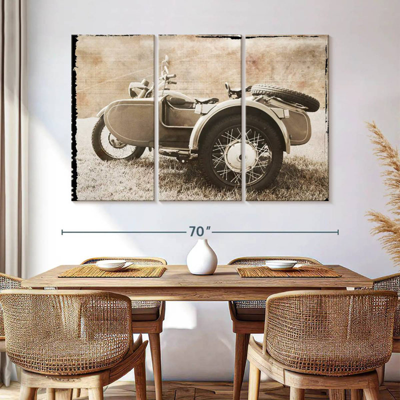 Mehar Ural Motorcycle, 28" H x 45" W