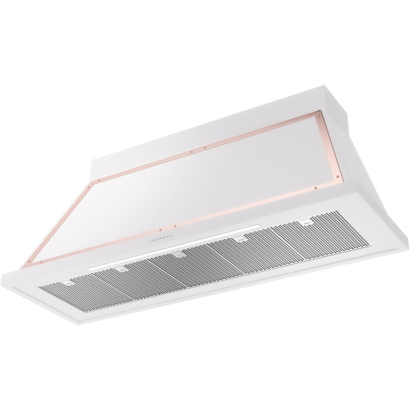ILVE 60" Nostalgie II Noblesse 600 CFM Ducted Wall Mount Range Hood, White/Copper