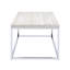 Table basse en chêne clair et chrome avec base ouverte