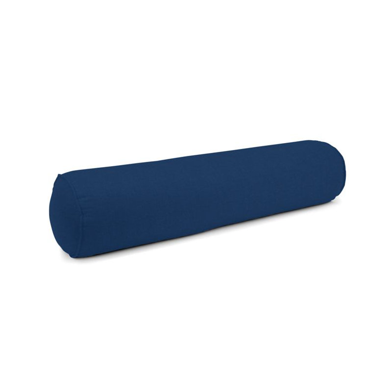 Linen Bolster Pillow Cover & Insert, Blue, 8" x 24"