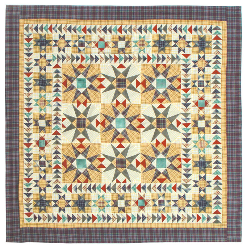 Telemanus Cotton Geometric Shower Curtain