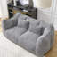 Fauteuil en chenille grise avec poignée, facile à déplacer d'une pièce à l'autre. Grand fauteuil moelleux, il apporte du confort à votre salon, chambre ou chambre d'enfant.