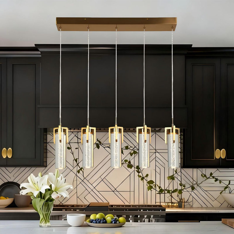 5-Light Modern LED Kitchen Island Pendant Light