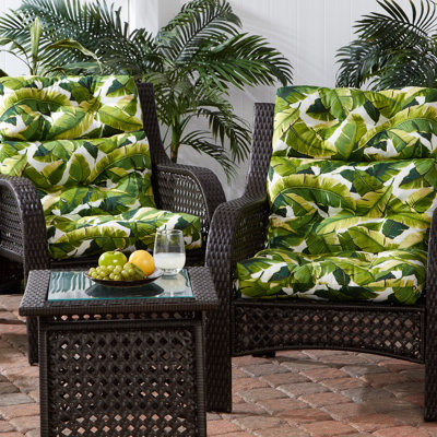 Coussin de chaise d'extérieur à dossier haut Lester