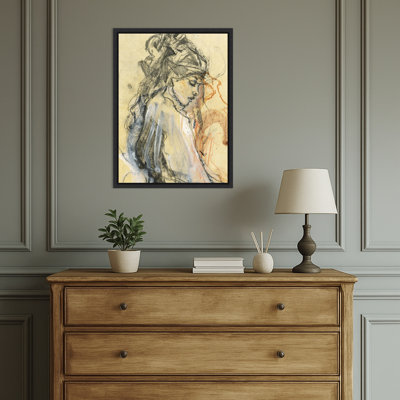 Emphasizing Fluid Lines And Textures by Ute Rathmann Framed Canvas Wall Art Print