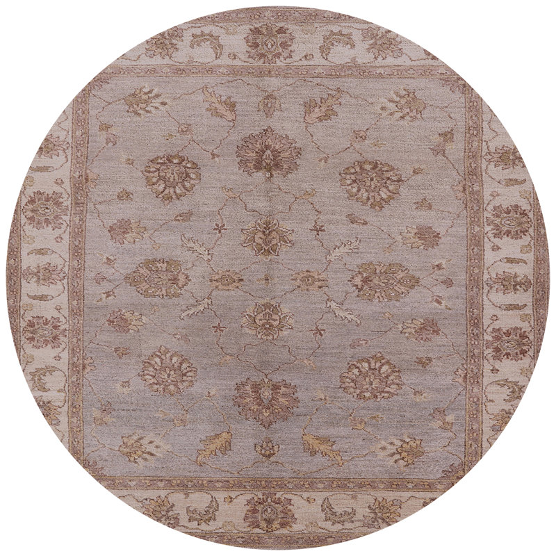 Tapis oriental gris / beige Harutiun, Rond 5 pi