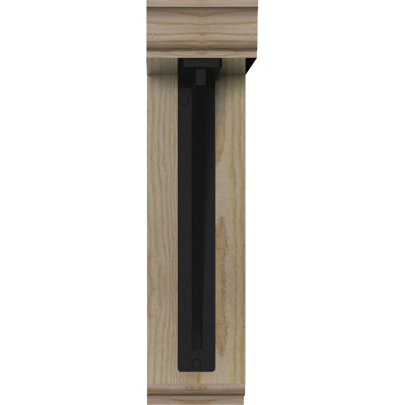Support de fixation traditionnel 4 po Nevio, H 19 po x P 16 po, Sapin de Douglas de l 3 1/2 po x T 2 po (lisse)