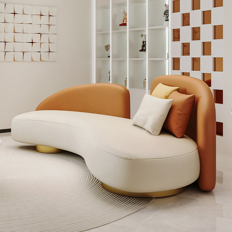 Canapé de luxe simple à lumière simple, H 33,46 po x l 82,68 po x P 35,43 po