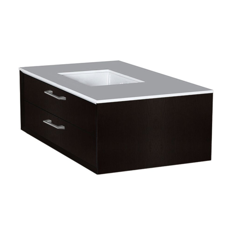Gemelli 35.75'' W Single Bathroom Vanity Base, Wenge