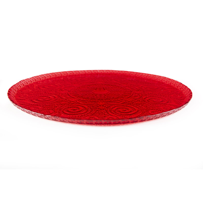 Serving Plate Arabesque Red 31 Cm, Red