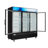 78 in. 53 cu. ft. 3 Door Commercial Refrigerator in Black Steel with Glass Door