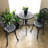 Moravia Floral 3-Piece Cast Aluminum Outdoor Bistro Set with 2 Chairs and Table-999031748