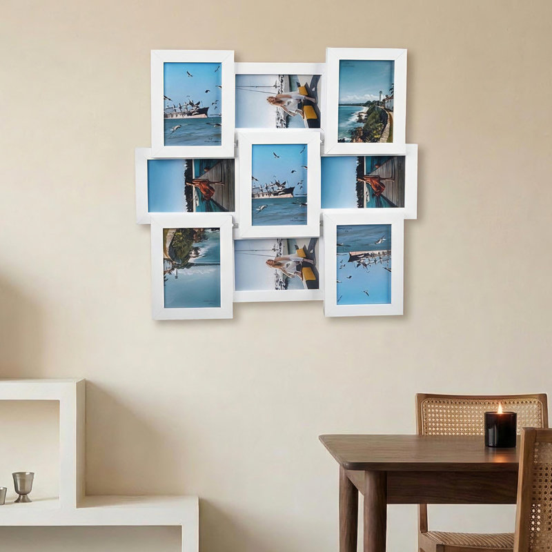 Collage Picture Frame, White, 9pcs