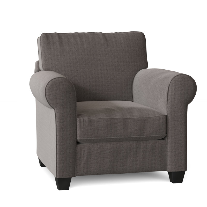 Fauteuil Putney, Lin texturé gris anthracite Zuma