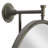 Black Metal Swivel Oval Room Wall Mirror, 15" x 7" x 29"-1372640831