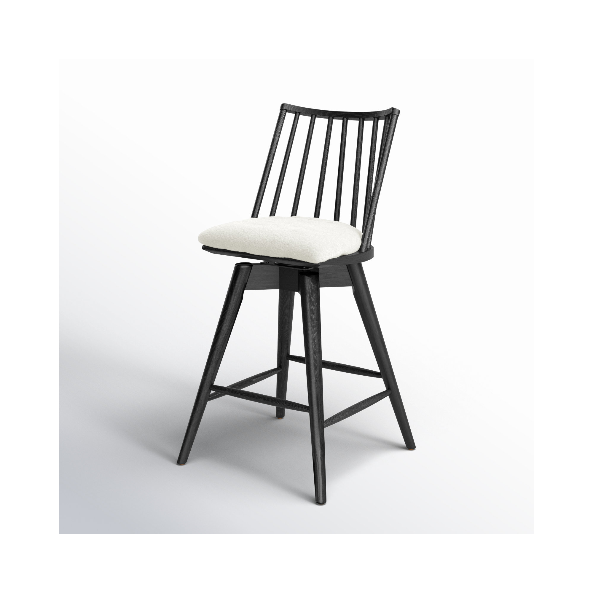 Daltrey Swivel Counter & Bar Stool, Counter Stool (26.98" Seat Height), Whiskey Saddle/Top Grain Leather