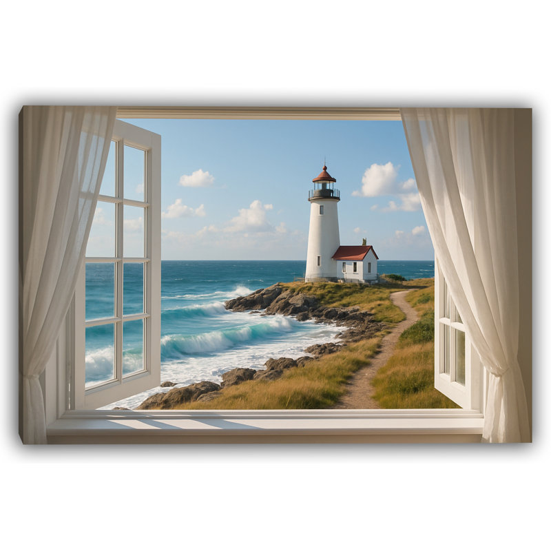 Lumière guide - toile de phare côtier, H 24 po x l 36 po