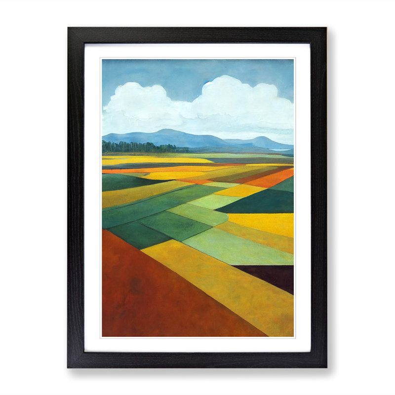 Spring Landscape Vol.2 - Single Picture Frame Painting, Black, 34cm H x 25cm W x 2cm D