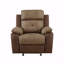 Avec fauteuil inclinable et confortable moelleux en microfibre brun, cadre en bois massif, meubles de salon, fauteuil inclinable 1 pièce, fauteuil inclinable, accoudoirs moelleux et détails capitonnés