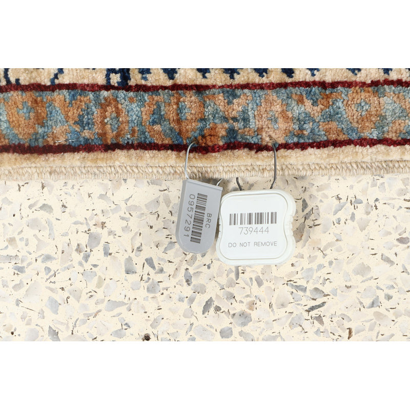 Hand-Knotted High-Quality Red/Blue/Beige Area Rug