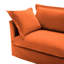 Orange avec éponge douce, cascade, housses amovibles et confort luxueux pratique, conception naturelle, structure en bois