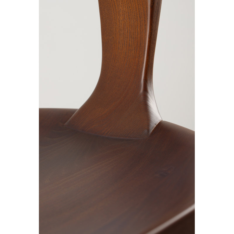 Anvil Chair With Back, Bar Stool (31” Seat Height), Matte Brown