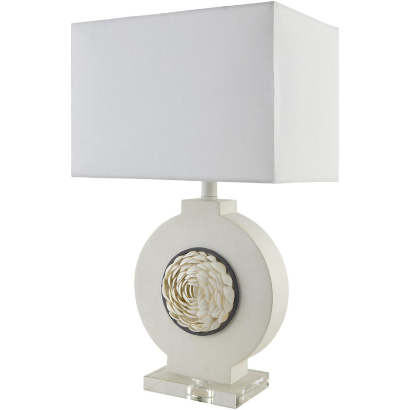 Lampe de table Bufard, Blanc / Blanc