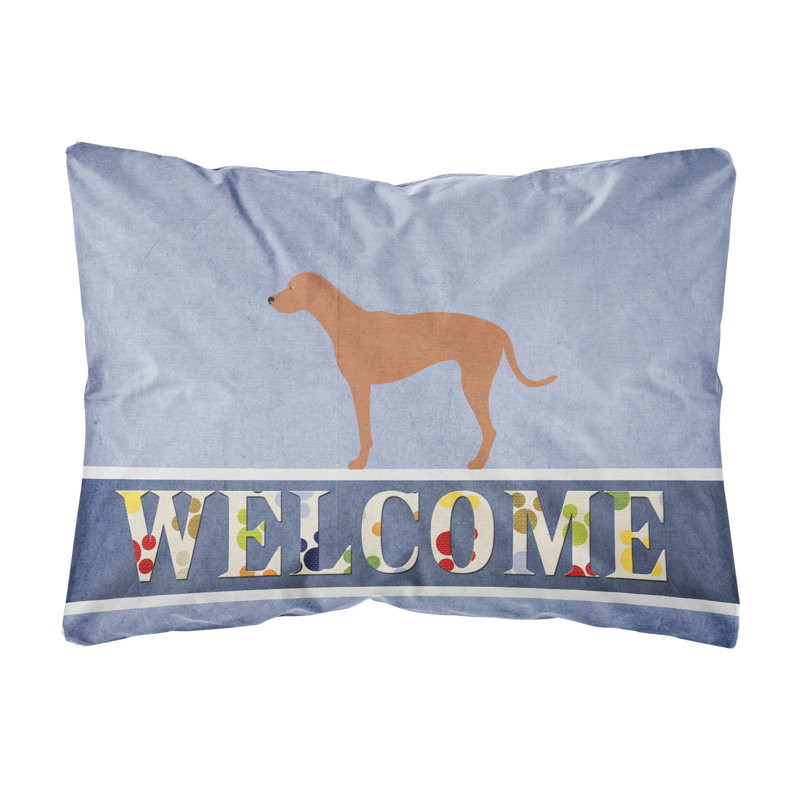  Coussin intérieur / extérieur Rhodesian Ridgeback Welcome