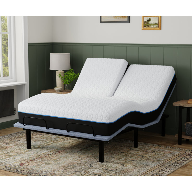 Matelas en mousse viscoélastique fendue 12 po Copper Lux, 12'', Très grand lit