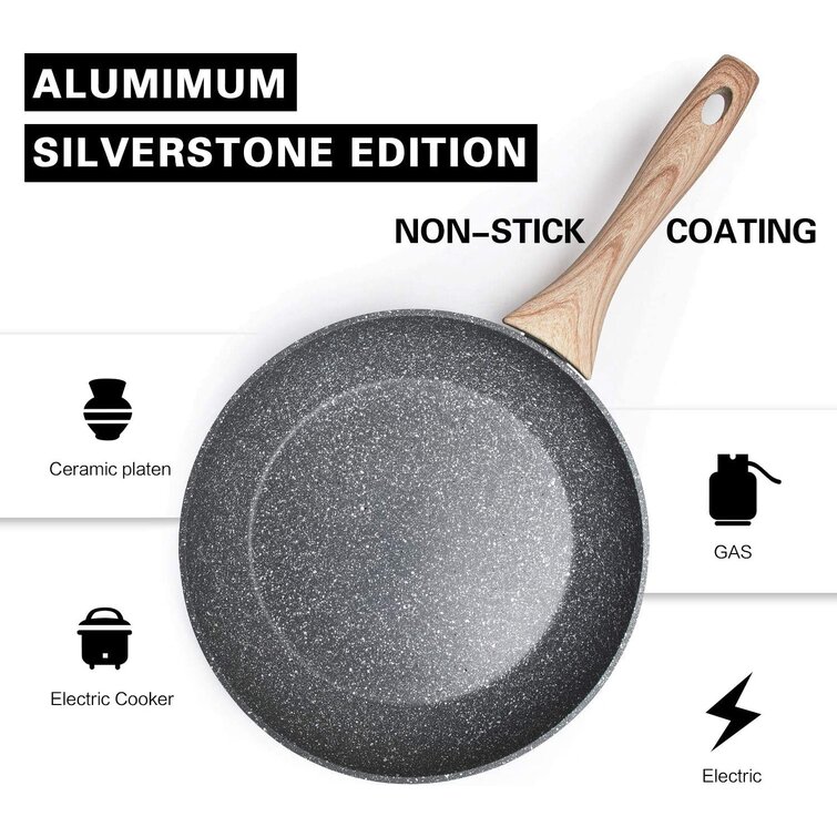Alva Aluminum Non Stick 1-Piece Frying Pan Size: 11 W 100525
