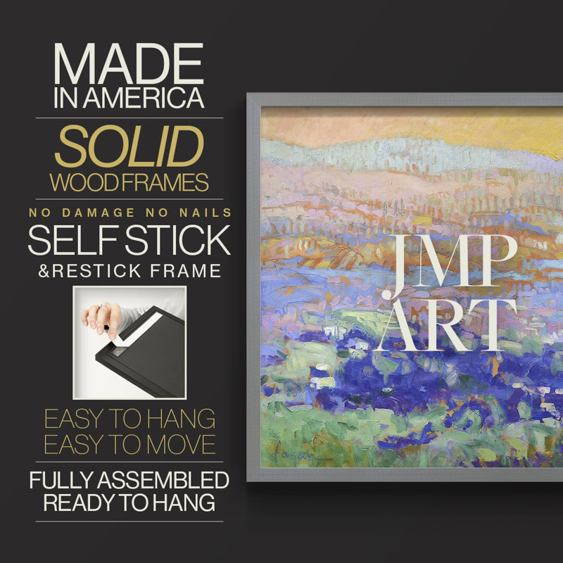 Meet Me and the Edge of Dreams -Framed Print - Restickable, Grey, 16" H x 20" W