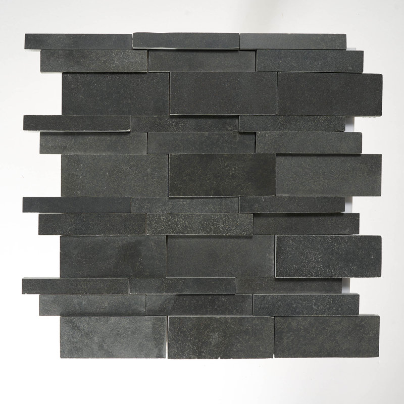 Stealth 0.4" x 11" Basalt Linear Mosaic Wall & Floor Tile