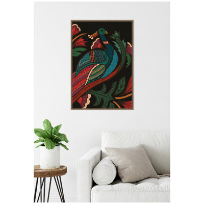 «Peacock» par Carey Copeland, reproduction d'art sur toile encadrée